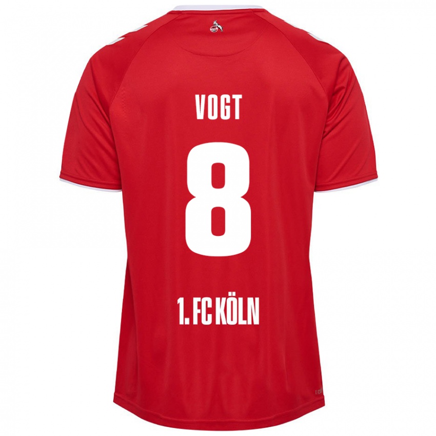 Kinder Laura Vogt #8 Rot Weiß Auswärtstrikot Trikot 2024/25 T-Shirt Schweiz