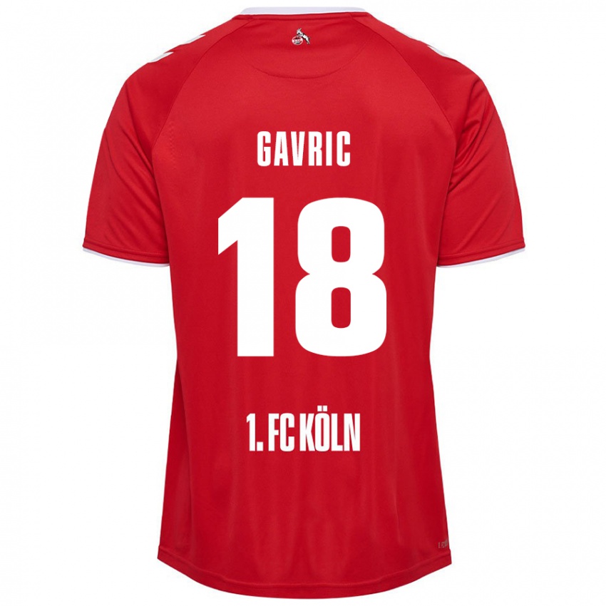 Kinder Andrea Gavrić #18 Rot Weiß Auswärtstrikot Trikot 2024/25 T-Shirt Schweiz