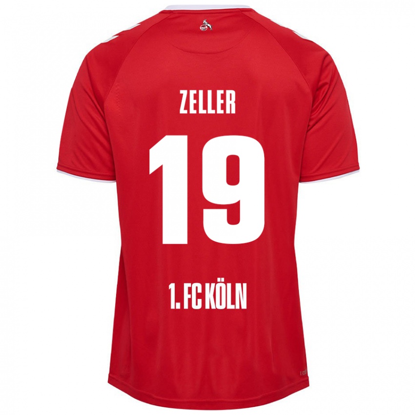 Enfant Maillot Dóra Zeller #19 Rouge Blanc Tenues Extérieur 2024/25 T-Shirt Suisse