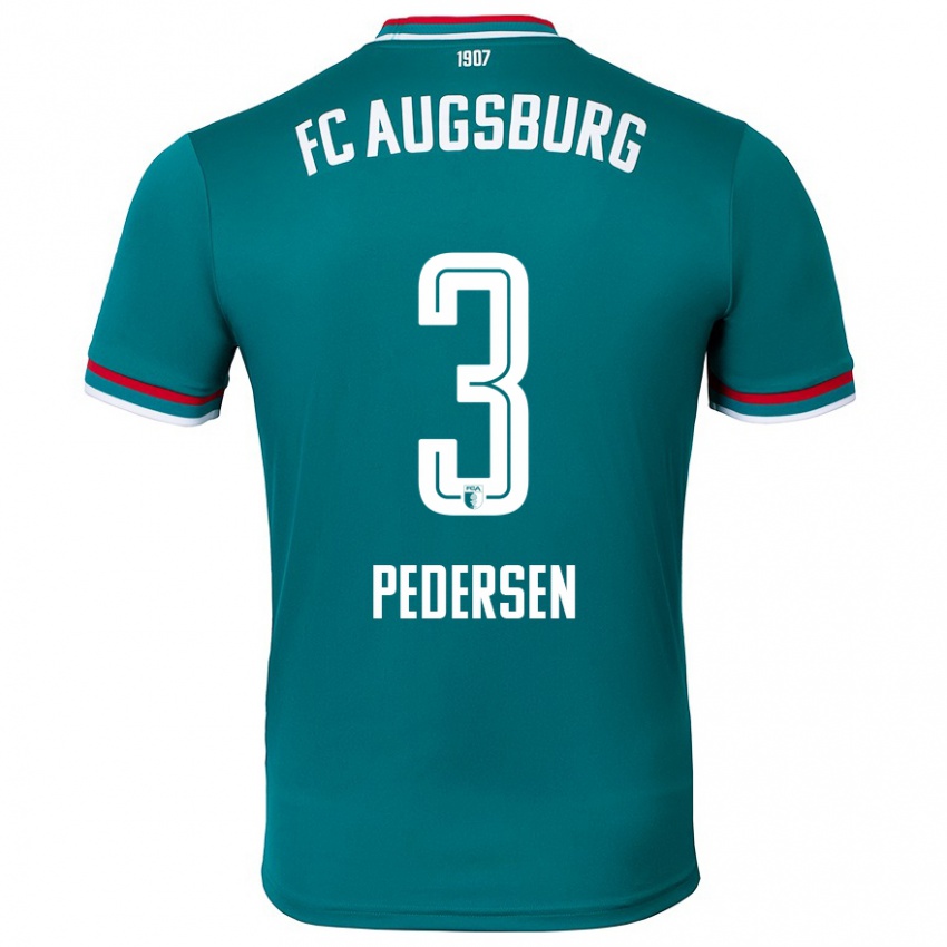 Kinder Mads Pedersen #3 Dunkelgrün Auswärtstrikot Trikot 2024/25 T-Shirt Schweiz