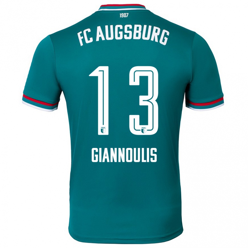 Kinder Dimitrios Giannoulis #13 Dunkelgrün Auswärtstrikot Trikot 2024/25 T-Shirt Schweiz