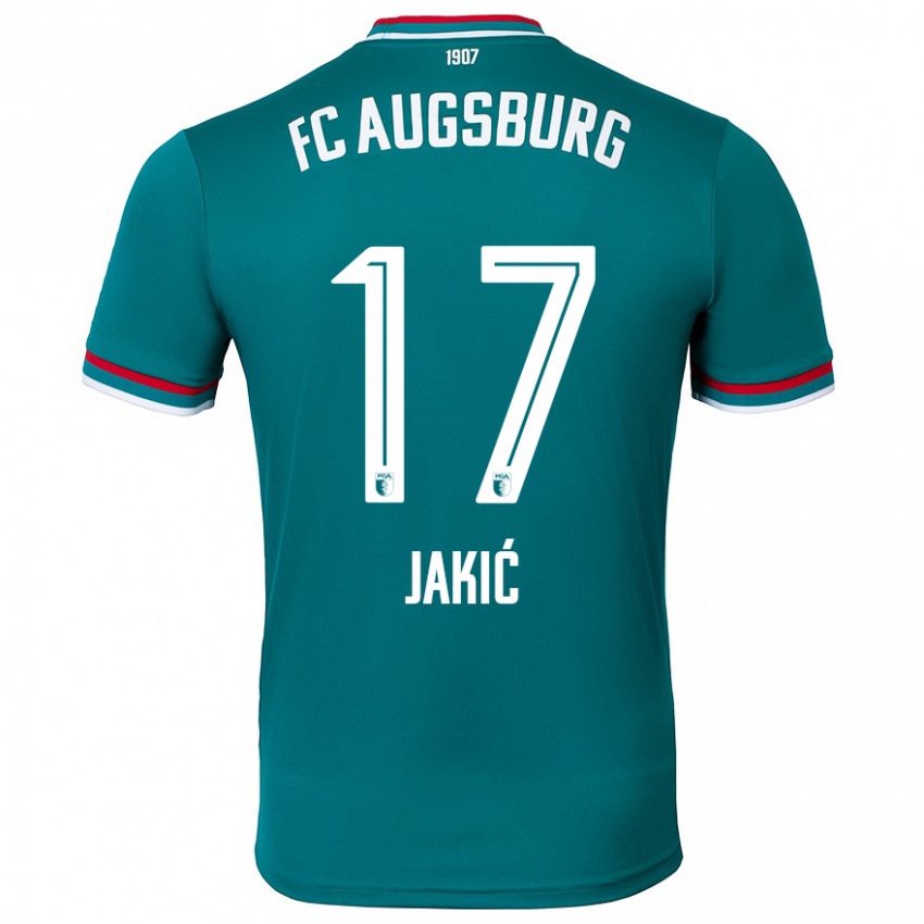 Kinder Kristijan Jakic #17 Dunkelgrün Auswärtstrikot Trikot 2024/25 T-Shirt Schweiz