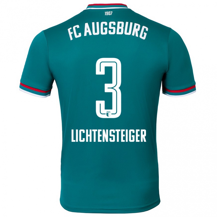 Kinder David Lichtensteiger #3 Dunkelgrün Auswärtstrikot Trikot 2024/25 T-Shirt Schweiz