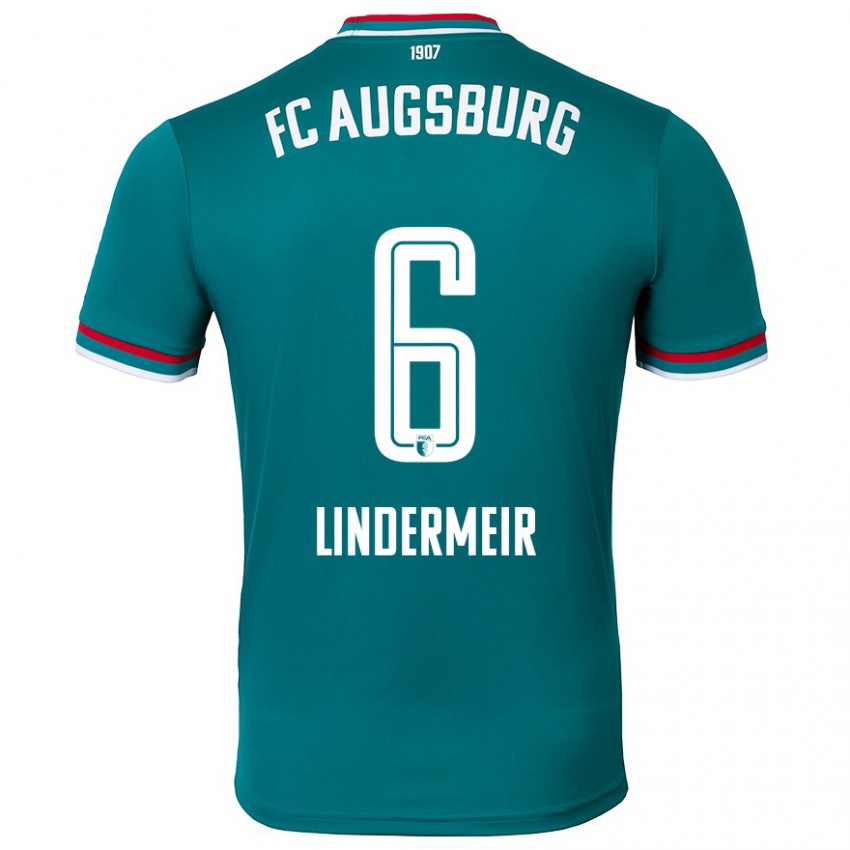 Kinder Dominik Lindermeir #6 Dunkelgrün Auswärtstrikot Trikot 2024/25 T-Shirt Schweiz