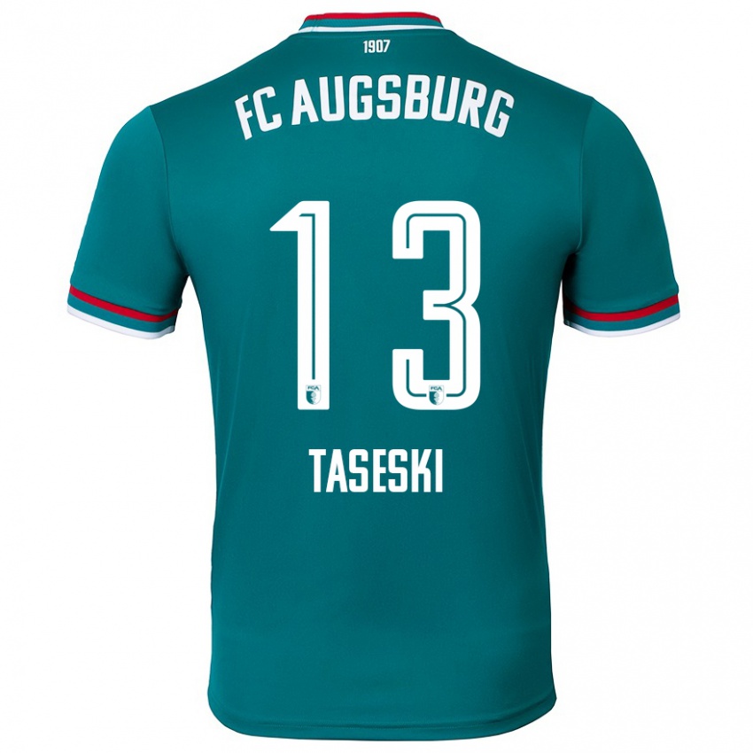 Kinder Kristijan Taseski #13 Dunkelgrün Auswärtstrikot Trikot 2024/25 T-Shirt Schweiz