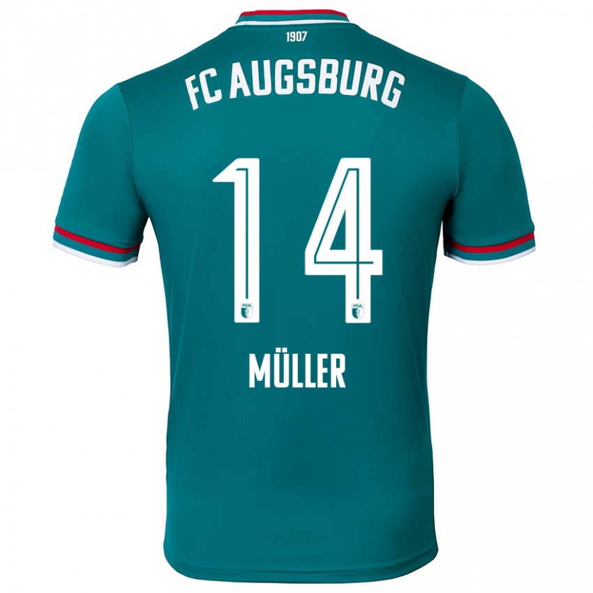 Kinder Mato Müller #14 Dunkelgrün Auswärtstrikot Trikot 2024/25 T-Shirt Schweiz