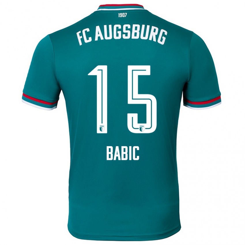 Kinder David Babic #15 Dunkelgrün Auswärtstrikot Trikot 2024/25 T-Shirt Schweiz