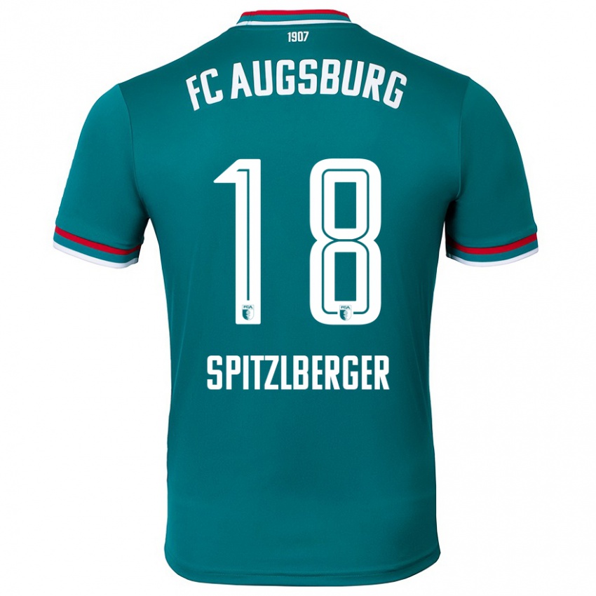 Kinder Jordan Spitzlberger #18 Dunkelgrün Auswärtstrikot Trikot 2024/25 T-Shirt Schweiz