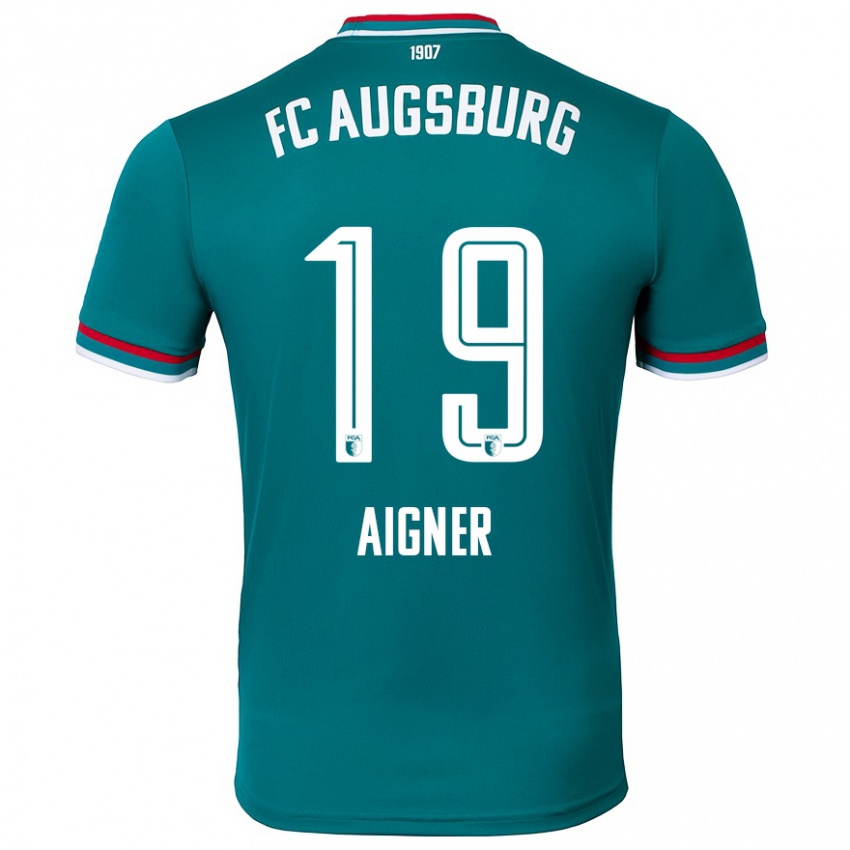 Kinder Lukas Aigner #19 Dunkelgrün Auswärtstrikot Trikot 2024/25 T-Shirt Schweiz