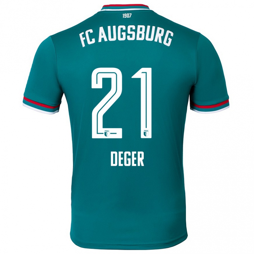 Kinder David Deger #21 Dunkelgrün Auswärtstrikot Trikot 2024/25 T-Shirt Schweiz