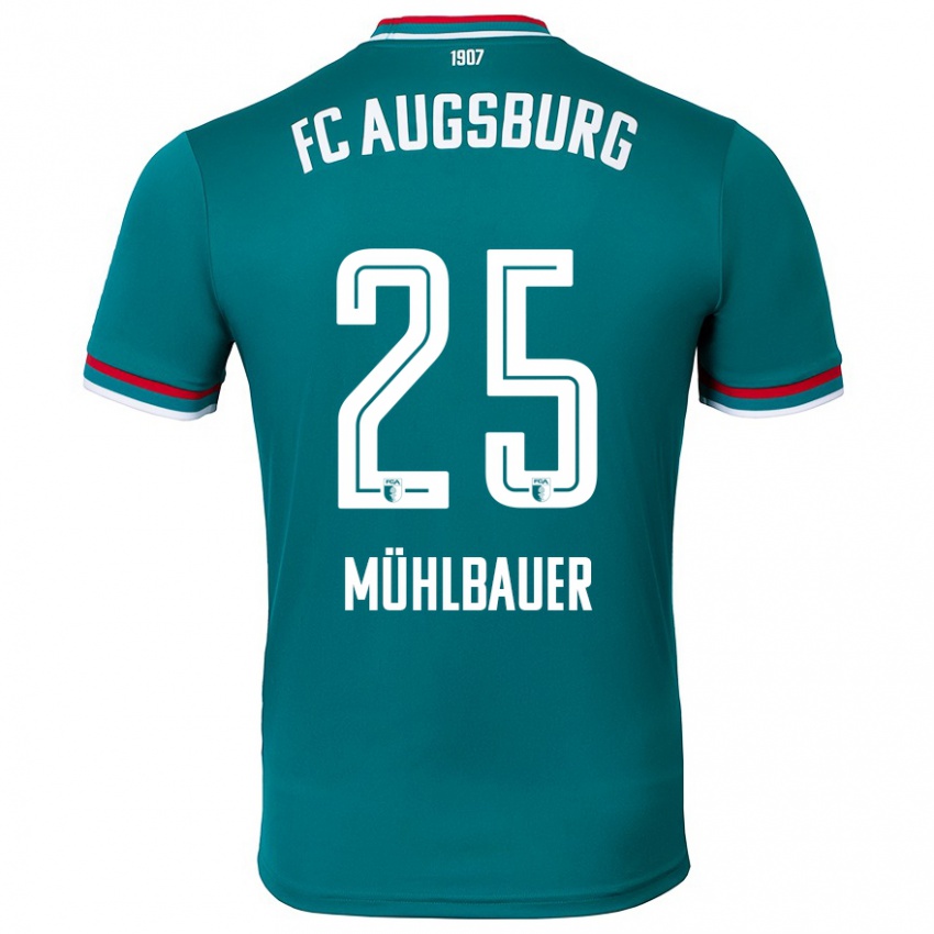 Kinder Simon Mühlbauer #25 Dunkelgrün Auswärtstrikot Trikot 2024/25 T-Shirt Schweiz