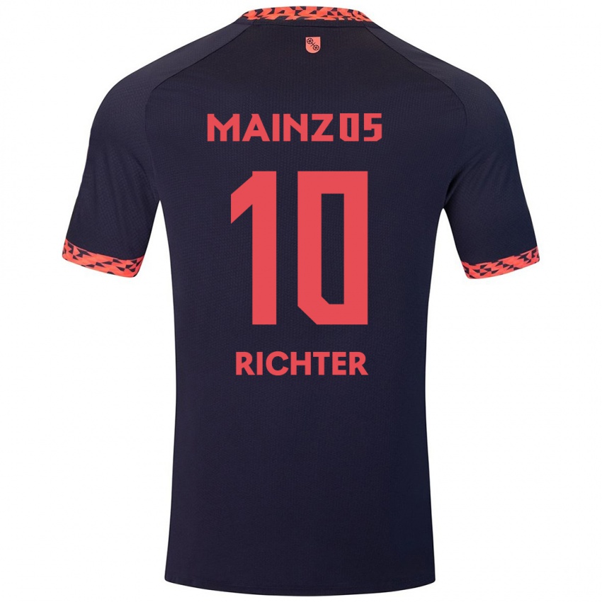 Kinder Marco Richter #10 Blau Korallenrot Auswärtstrikot Trikot 2024/25 T-Shirt Schweiz