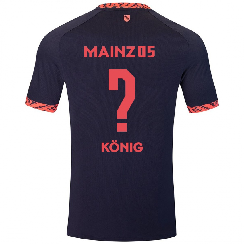 Kinder Raúl König #0 Blau Korallenrot Auswärtstrikot Trikot 2024/25 T-Shirt Schweiz