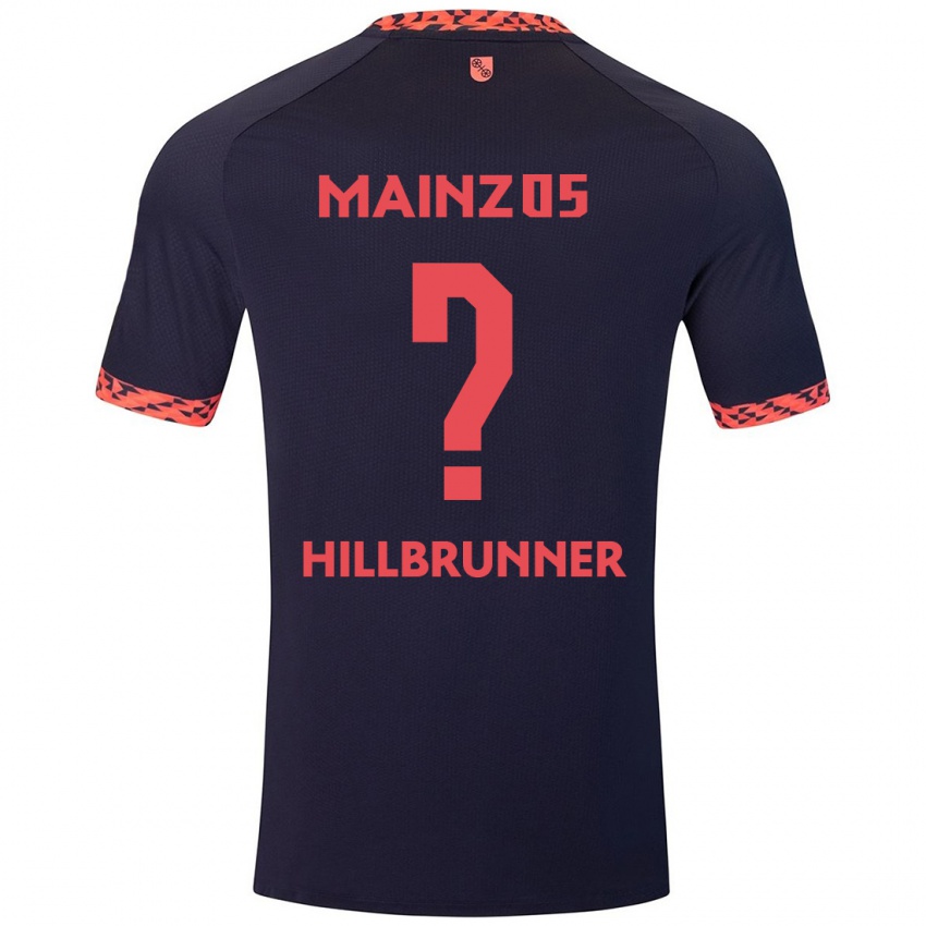 Kinder Fynn Hillbrunner #0 Blau Korallenrot Auswärtstrikot Trikot 2024/25 T-Shirt Schweiz