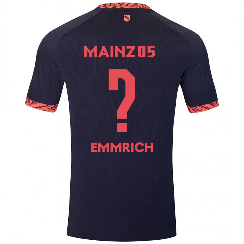 Kinder Robin Emmrich #0 Blau Korallenrot Auswärtstrikot Trikot 2024/25 T-Shirt Schweiz