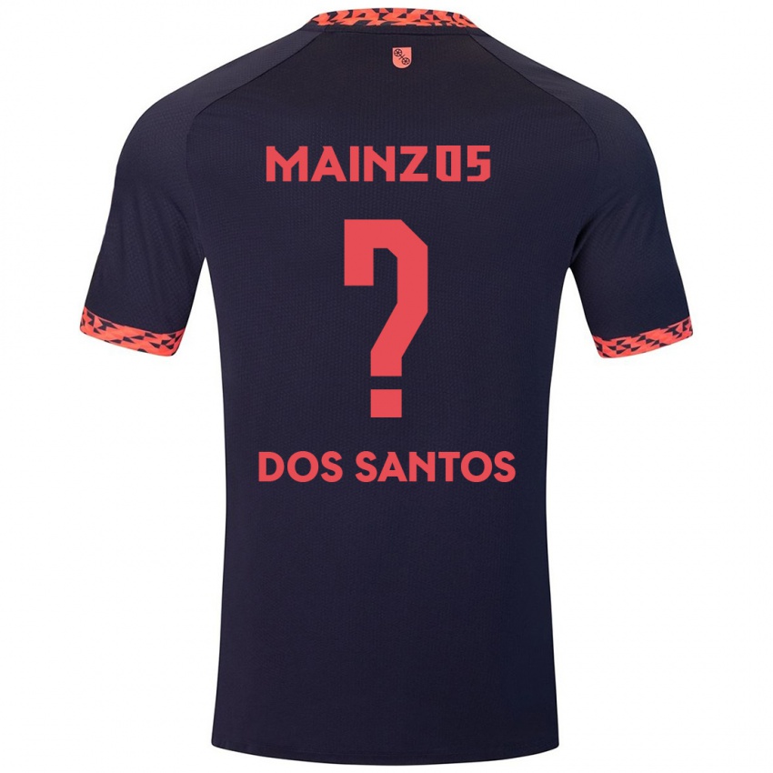 Kinder Alexandre Tavares Dos Santos #0 Blau Korallenrot Auswärtstrikot Trikot 2024/25 T-Shirt Schweiz