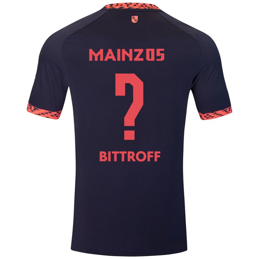 Kinder Maurice Bittroff #0 Blau Korallenrot Auswärtstrikot Trikot 2024/25 T-Shirt Schweiz