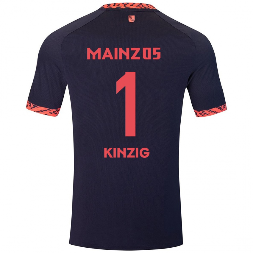 Kinder Maximilian Kinzig #1 Blau Korallenrot Auswärtstrikot Trikot 2024/25 T-Shirt Schweiz