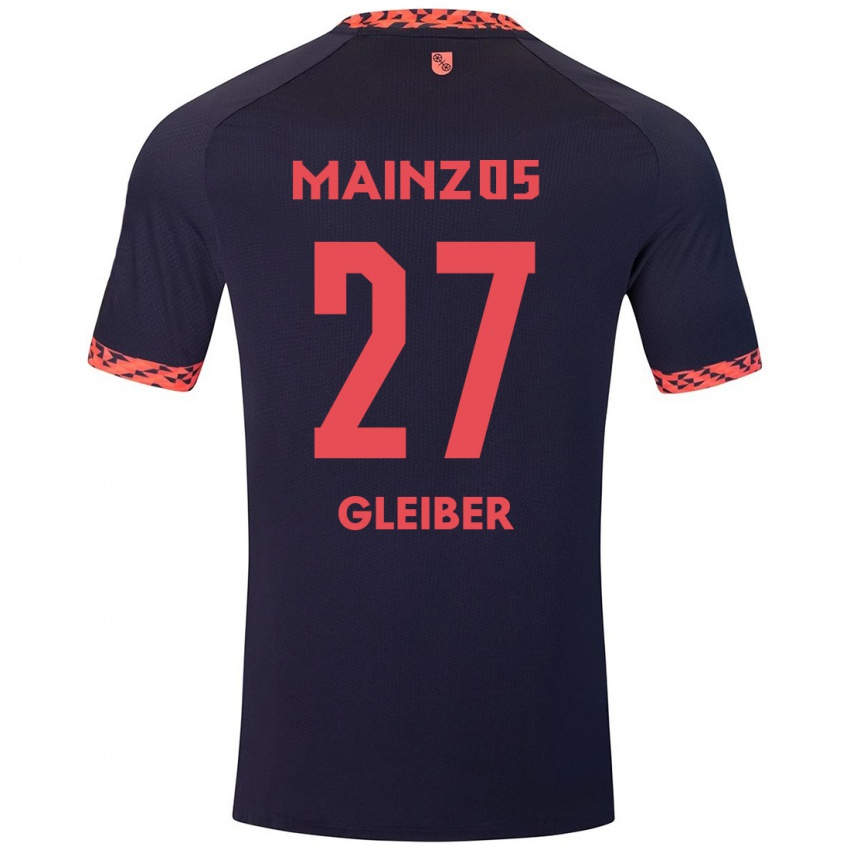 Kinder Daniel Gleiber #27 Blau Korallenrot Auswärtstrikot Trikot 2024/25 T-Shirt Schweiz