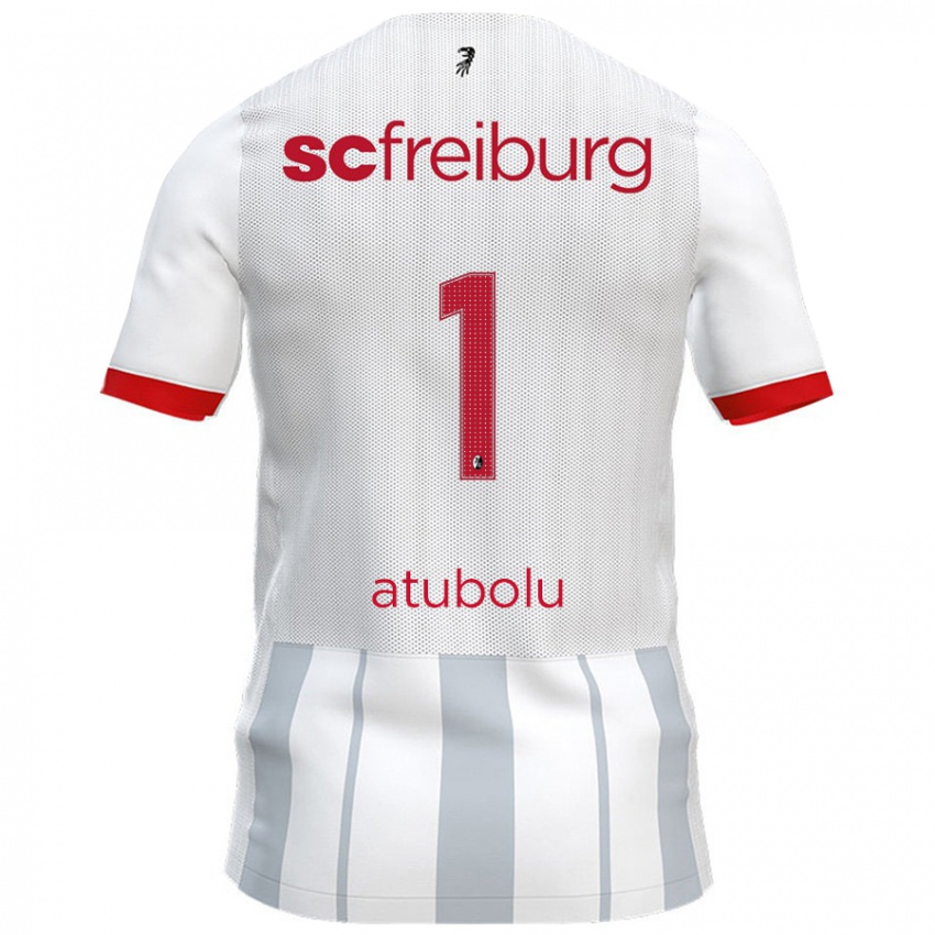 Kinder Noah Atubolu #1 Weiß Grau Auswärtstrikot Trikot 2024/25 T-Shirt Schweiz