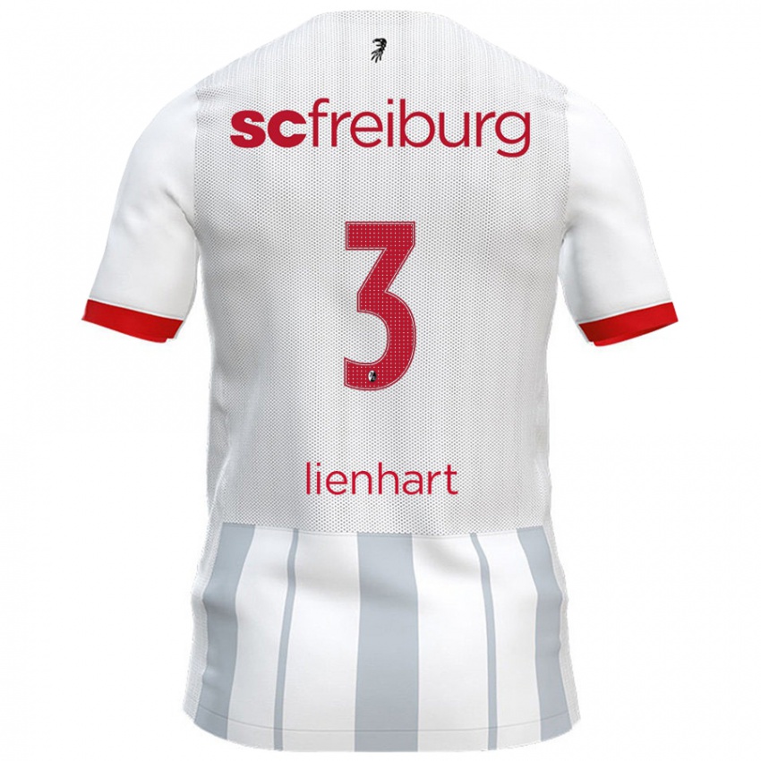 Kinder Philipp Lienhart #3 Weiß Grau Auswärtstrikot Trikot 2024/25 T-Shirt Schweiz