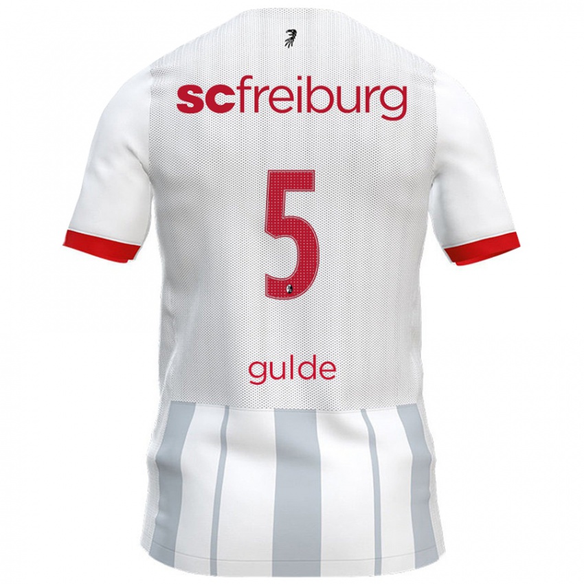 Kinder Manuel Gulde #5 Weiß Grau Auswärtstrikot Trikot 2024/25 T-Shirt Schweiz