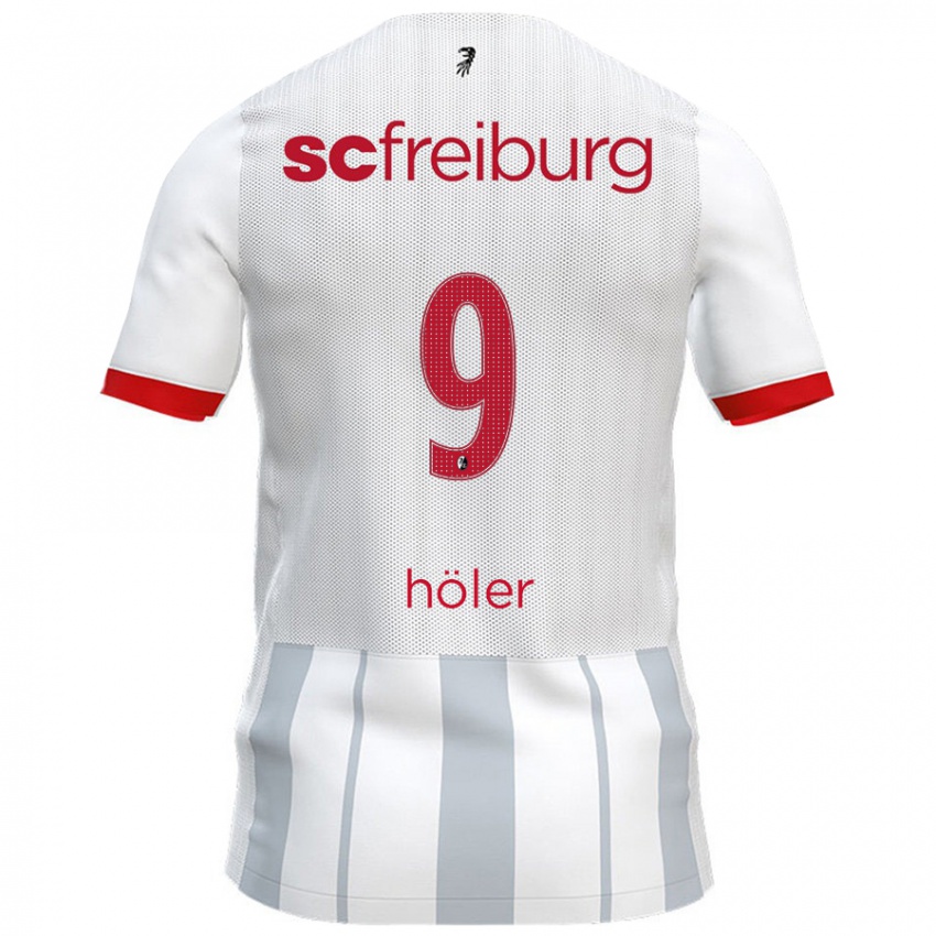 Kinder Lucas Höler #9 Weiß Grau Auswärtstrikot Trikot 2024/25 T-Shirt Schweiz