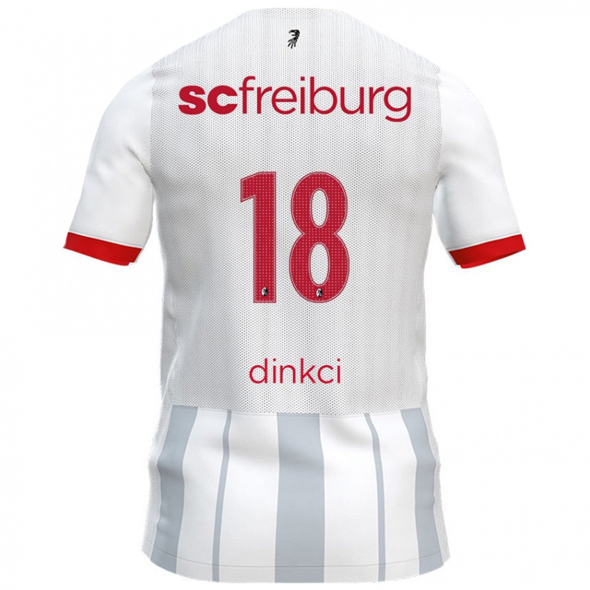 Kinder Eren Dinkci #18 Weiß Grau Auswärtstrikot Trikot 2024/25 T-Shirt Schweiz