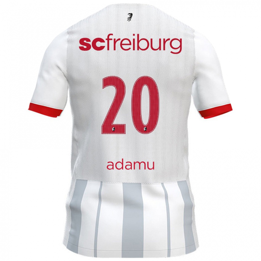 Kinder Junior Adamu #20 Weiß Grau Auswärtstrikot Trikot 2024/25 T-Shirt Schweiz