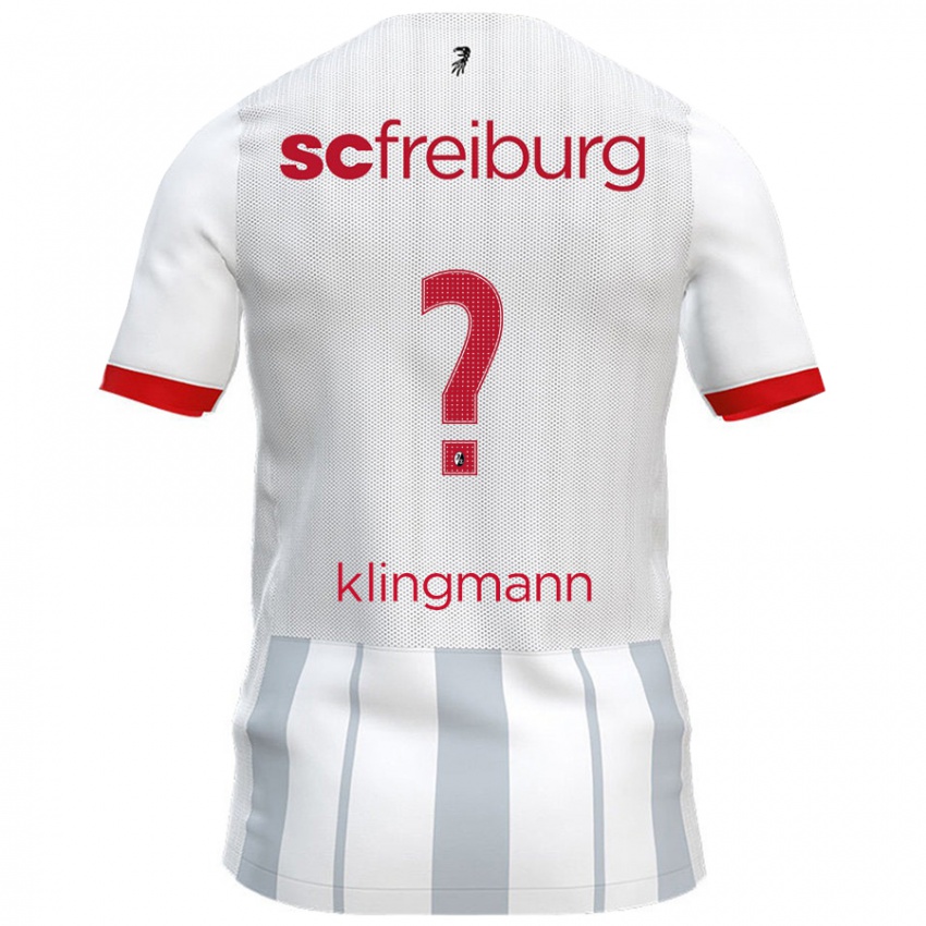 Kinder Sebastian Klingmann #0 Weiß Grau Auswärtstrikot Trikot 2024/25 T-Shirt Schweiz