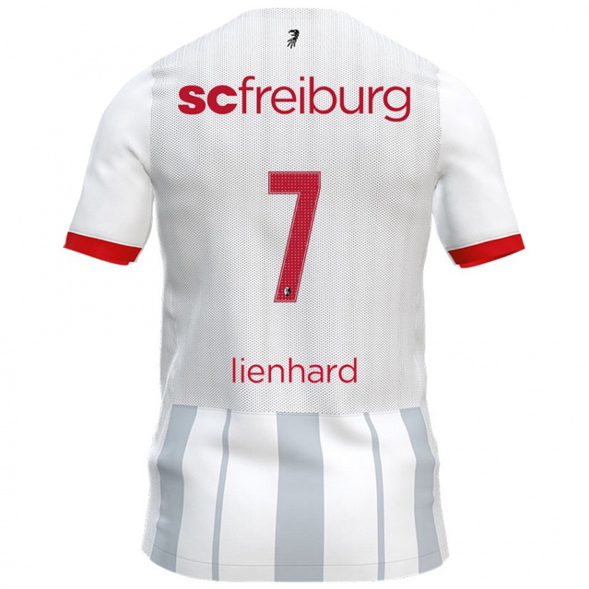 Kinder Patrick Lienhard #7 Weiß Grau Auswärtstrikot Trikot 2024/25 T-Shirt Schweiz