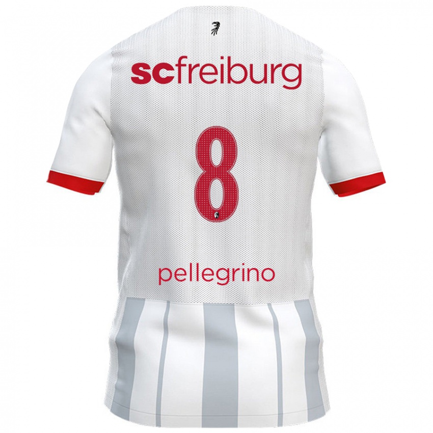 Kinder Gabriel Pellegrino #8 Weiß Grau Auswärtstrikot Trikot 2024/25 T-Shirt Schweiz