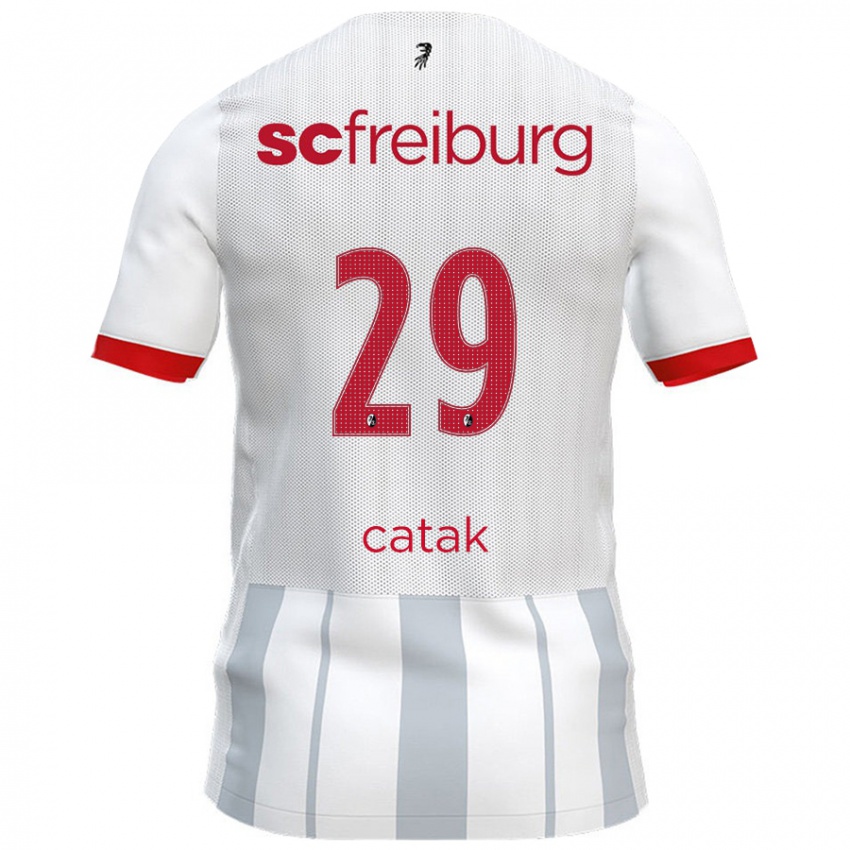 Kinder Leon Catak #29 Weiß Grau Auswärtstrikot Trikot 2024/25 T-Shirt Schweiz