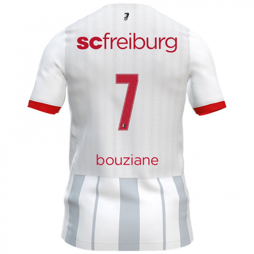 Kinder Chiara Bouziane #7 Weiß Grau Auswärtstrikot Trikot 2024/25 T-Shirt Schweiz