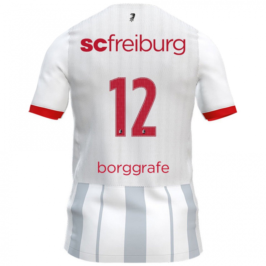 Kinder Rafaela Borggräfe #12 Weiß Grau Auswärtstrikot Trikot 2024/25 T-Shirt Schweiz