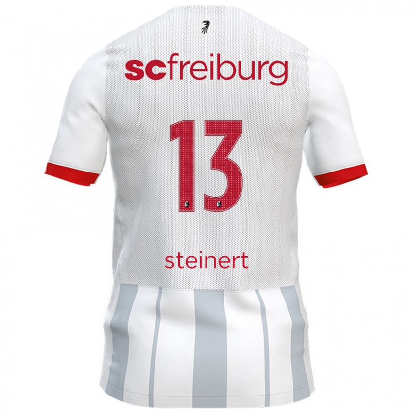 Kinder Judith Steinert #13 Weiß Grau Auswärtstrikot Trikot 2024/25 T-Shirt Schweiz