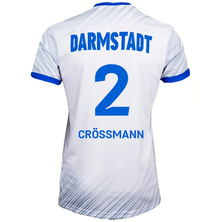 Kinder Elias Crößmann #2 Weiß Blau Auswärtstrikot Trikot 2024/25 T-Shirt Schweiz