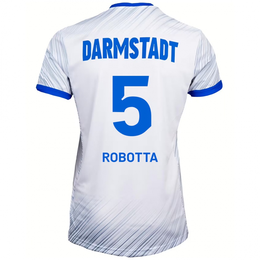 Kinder Maurizio Robotta #5 Weiß Blau Auswärtstrikot Trikot 2024/25 T-Shirt Schweiz