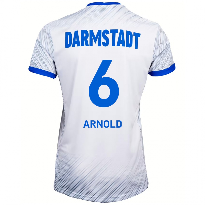 Kinder Tim Arnold #6 Weiß Blau Auswärtstrikot Trikot 2024/25 T-Shirt Schweiz