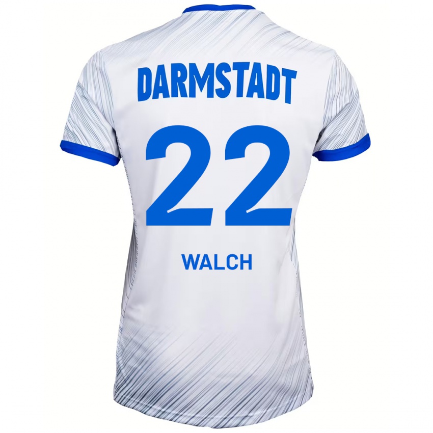 Kinder Leon Walch #22 Weiß Blau Auswärtstrikot Trikot 2024/25 T-Shirt Schweiz