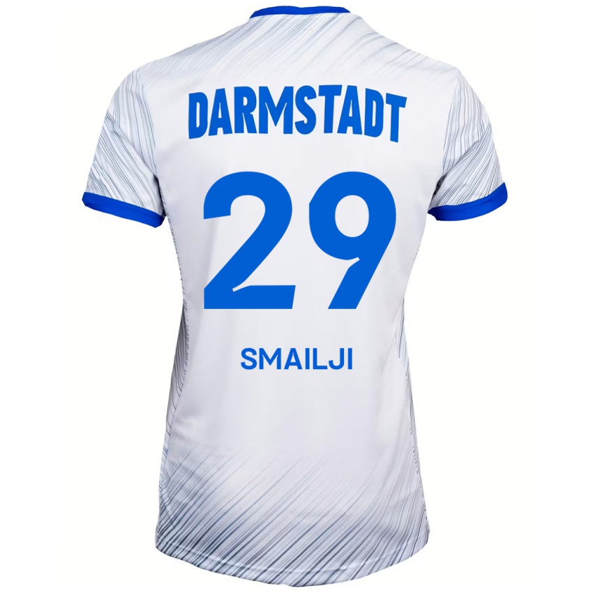 Kinder Esad Smailji #29 Weiß Blau Auswärtstrikot Trikot 2024/25 T-Shirt Schweiz