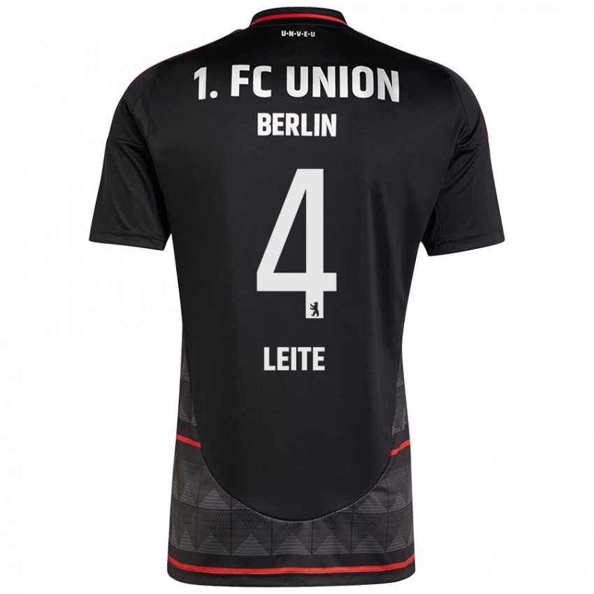 Kinder Diogo Leite #4 Schwarz Auswärtstrikot Trikot 2024/25 T-Shirt Schweiz