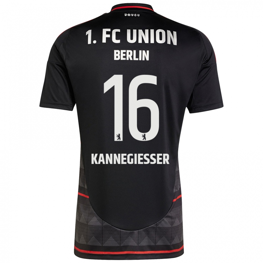 Kinder Tom Kannegießer #16 Schwarz Auswärtstrikot Trikot 2024/25 T-Shirt Schweiz