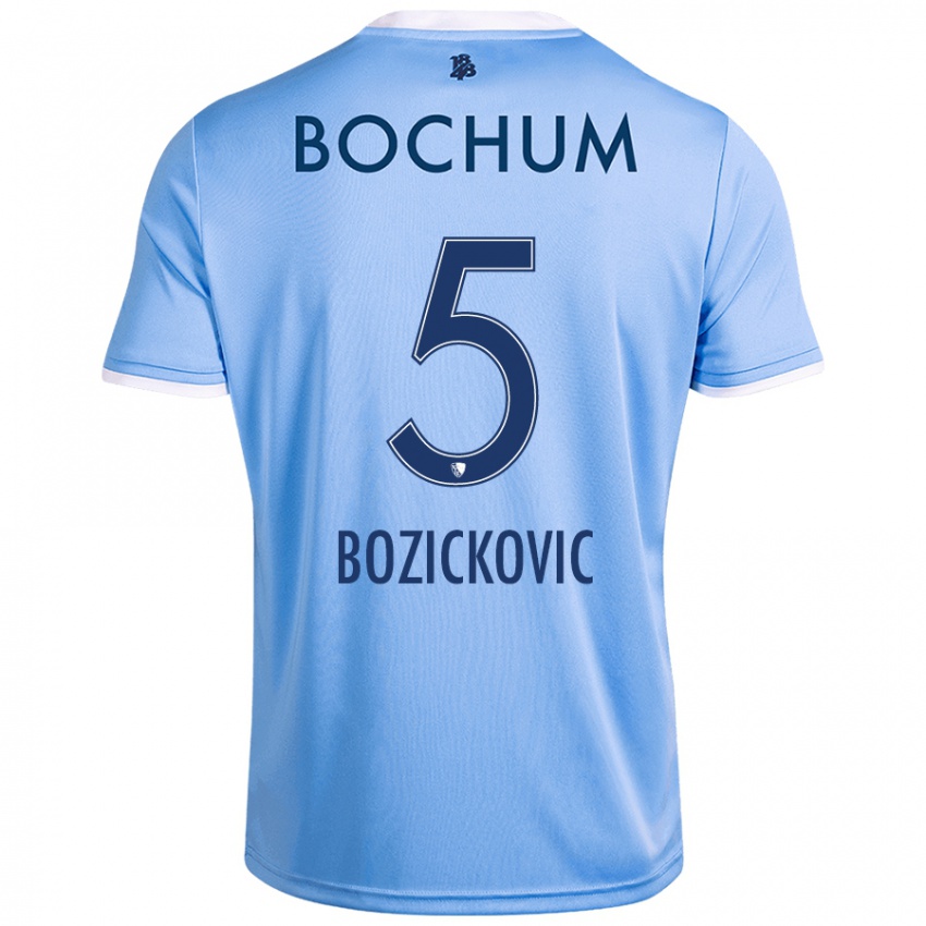 Kinder Niko Bozickovic #5 Himmelblau Auswärtstrikot Trikot 2024/25 T-Shirt Schweiz