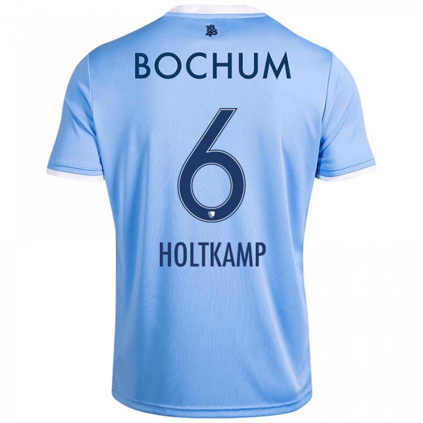 Kinder Lars Holtkamp #6 Himmelblau Auswärtstrikot Trikot 2024/25 T-Shirt Schweiz