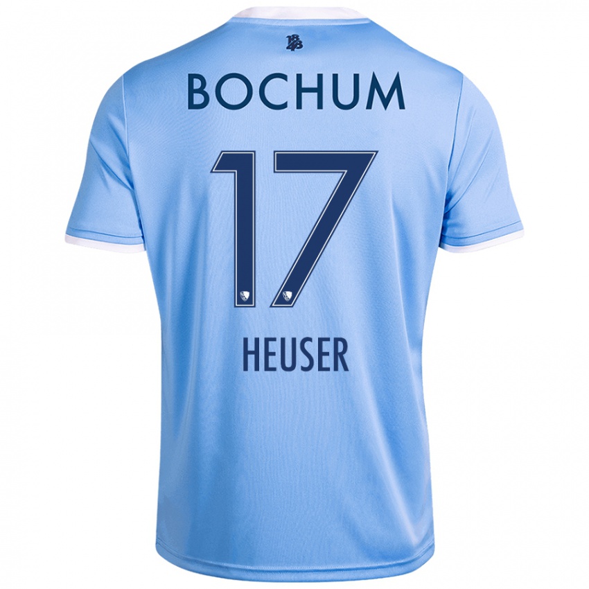 Kinder Ben Heuser #17 Himmelblau Auswärtstrikot Trikot 2024/25 T-Shirt Schweiz