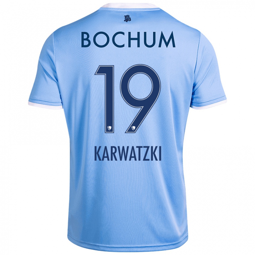 Kinder Lucy Karwatzki #19 Himmelblau Auswärtstrikot Trikot 2024/25 T-Shirt Schweiz