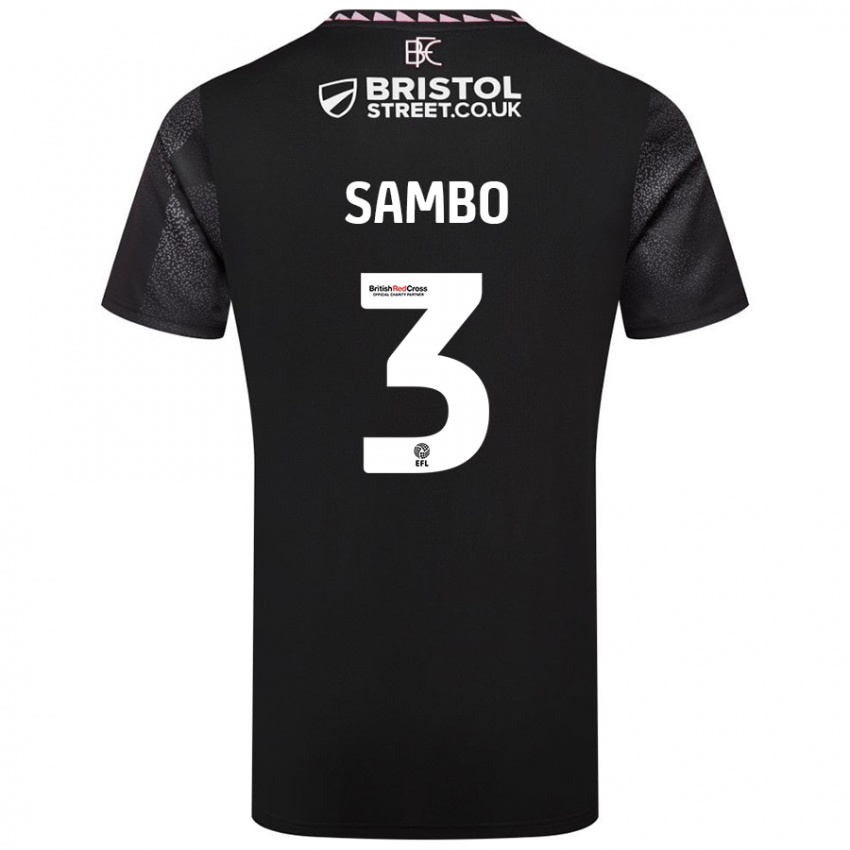 Kinder Shurandy Sambo #3 Schwarz Auswärtstrikot Trikot 2024/25 T-Shirt Schweiz