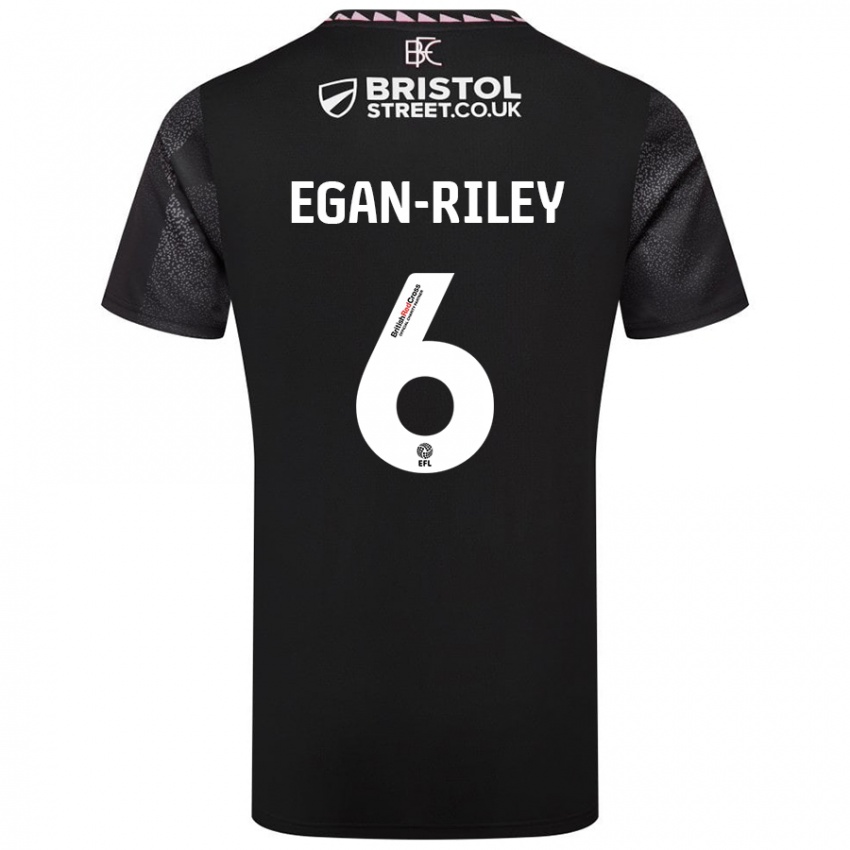 Kinder Cj Egan-Riley #6 Schwarz Auswärtstrikot Trikot 2024/25 T-Shirt Schweiz