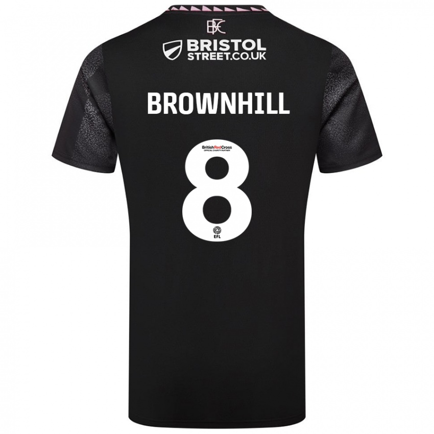 Kinder Josh Brownhill #8 Schwarz Auswärtstrikot Trikot 2024/25 T-Shirt Schweiz